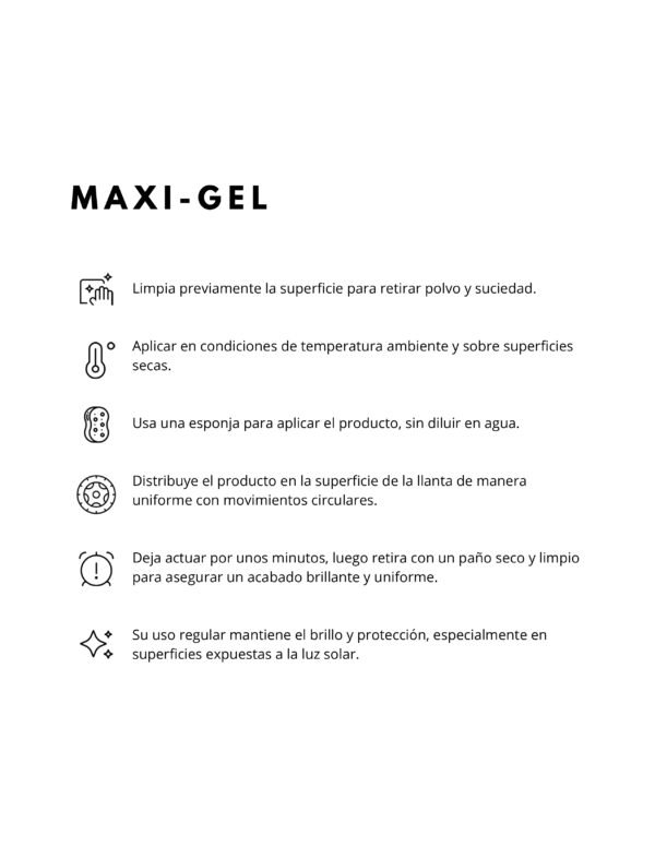 MODO DE USO PRODUCTO MAXI-GEL MAXI-GEL