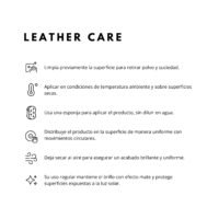 MODO DE USO PRODUCTO LEATHER CARE LEATHER CARE