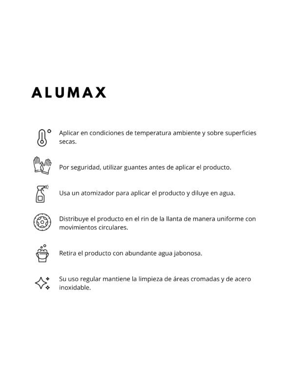 MODO DE USO PRODUCTO ALUMAX ALUMAX