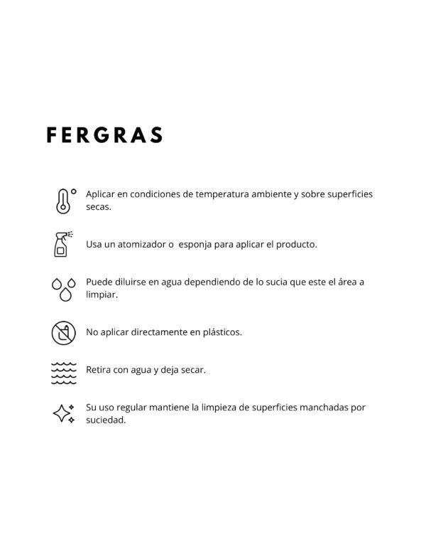 MODO DE USO PRODUCTO FERGRAS FERGRAS