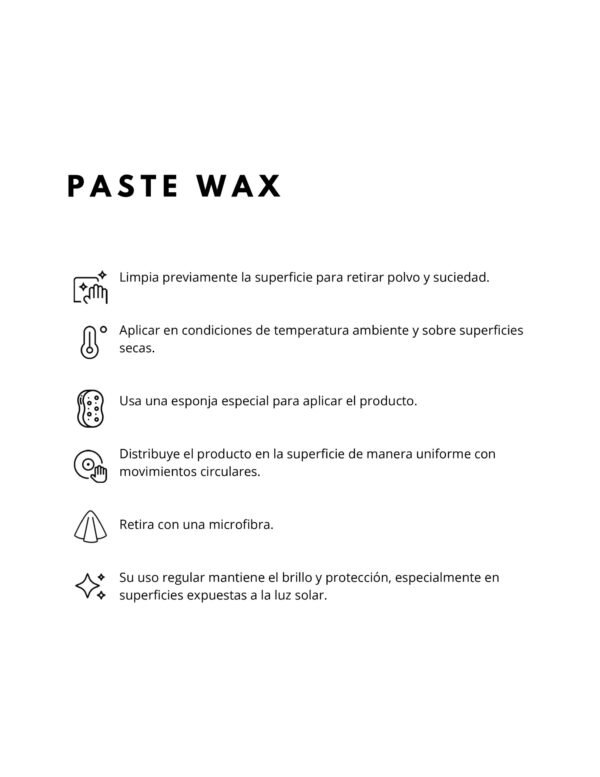 MODO DE USO PRODUCTO PASTE WAX PASTE WAX