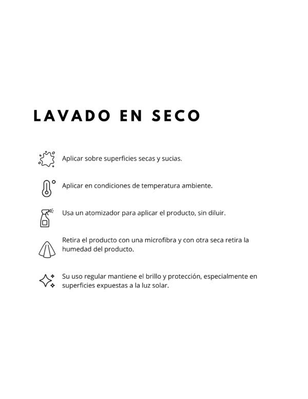 MODO DE USO PRODUCTO LAVADO EN SECO LAVADO EN SECO
