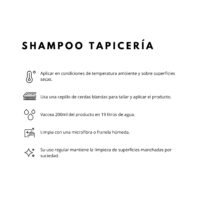 MODO DE USO PRODUCTO SHAMPOO TAPICERIA SHAMPOO TAPICERIA