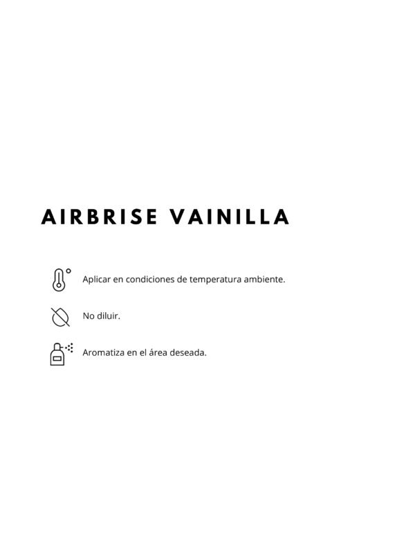 MODO DE USO PRODUCTO AIRBRISE VAINILLA AIRBRISE VAINILLA